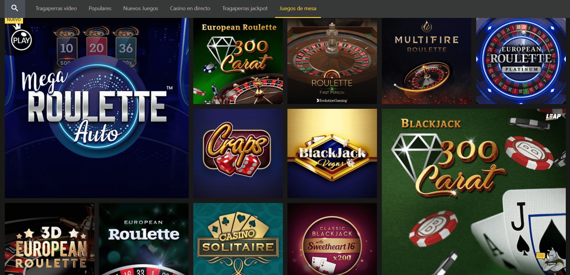 Juegos de mesa de Betobet casino
