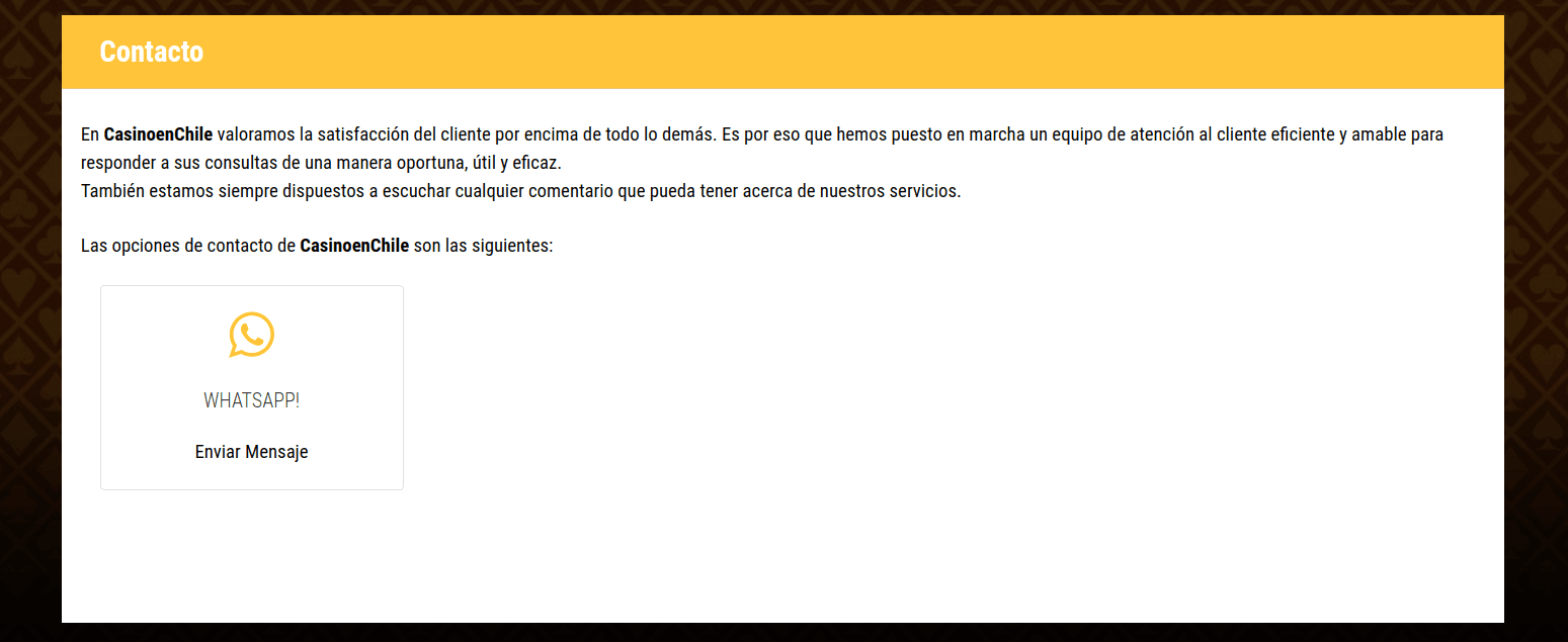 Servicio de Atención de CasinoenChile