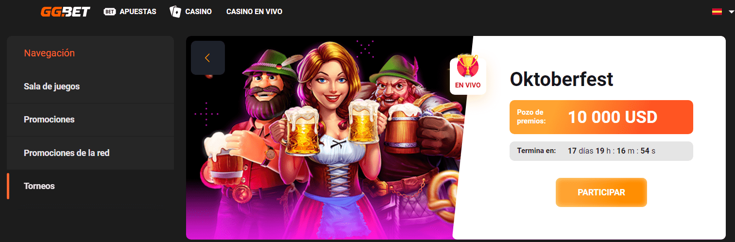 Torneos de casino de GGBet