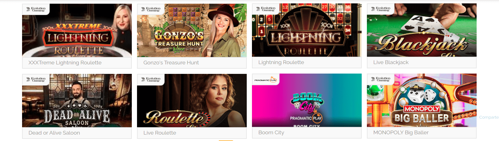 Juegos en vivo en Playzee