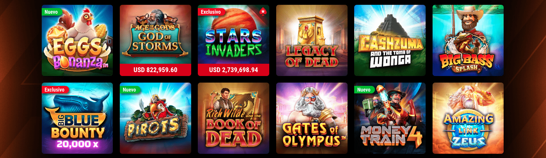 Juegos en PokerStars casino