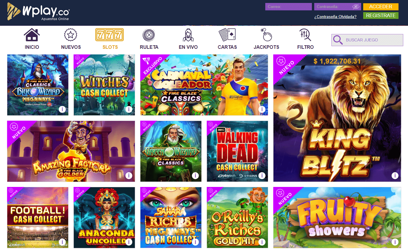 Wplay casino tragamonedas
