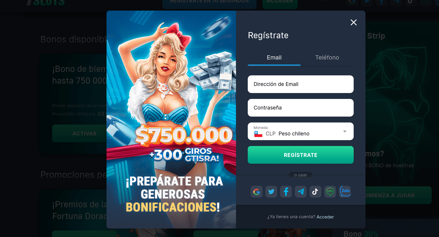 Registro en 7Slots