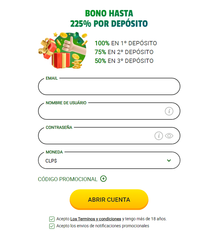 Registro en Brazino777 casino