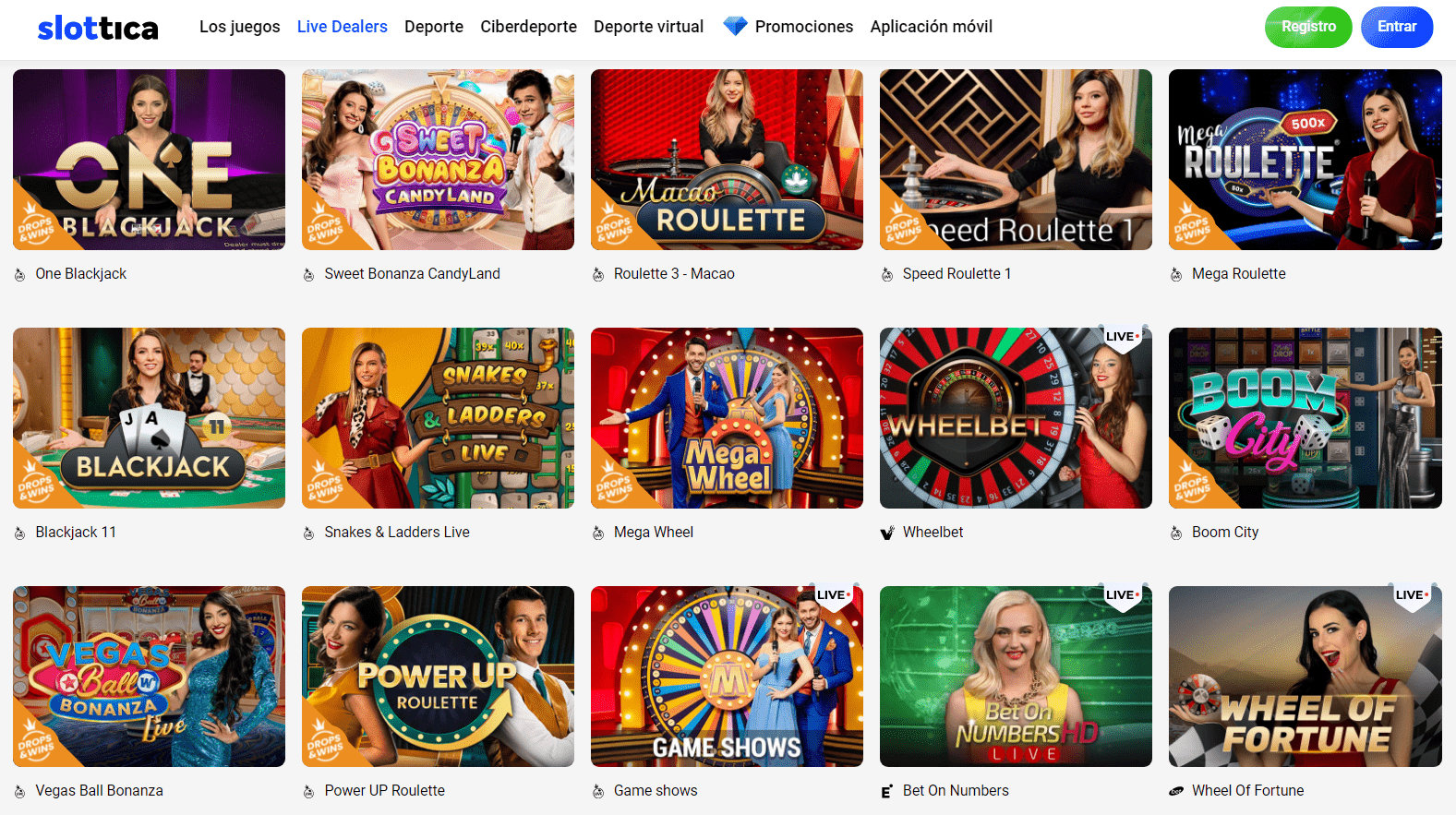 Slottica casino en vivo