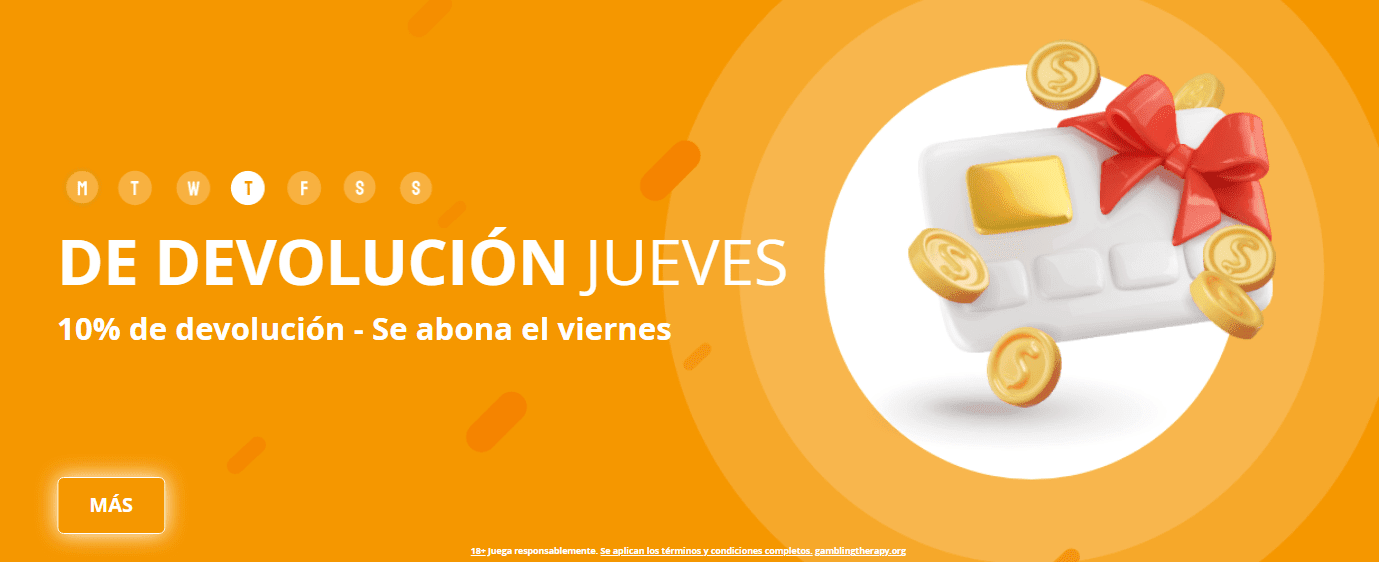 Devoluci&oacute;n en CasiGo casino