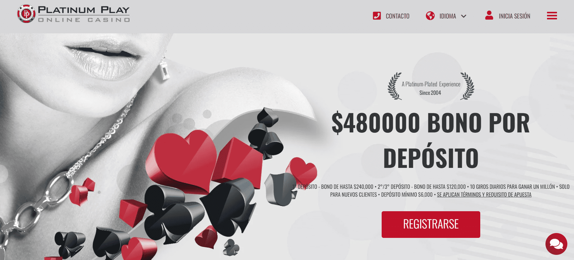 Bono por deposito en Platinum Play