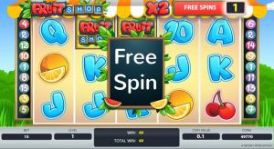 Giros gratis en Fruit Shop