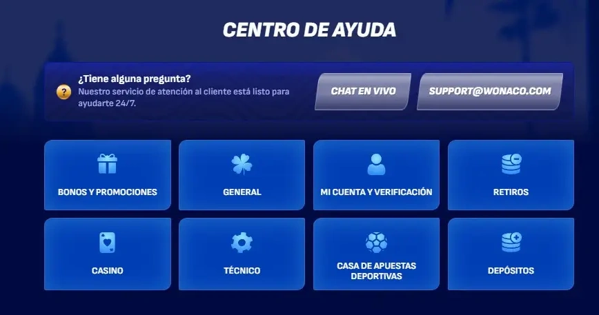 Atención al cliente en Wonaco